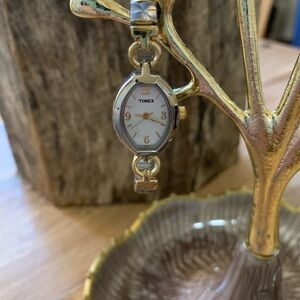 Timex Two-Tone Women's Watch with White Dial